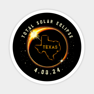 Solar Eclipse 2024 State Texas Total Gift For Men Women Magnet